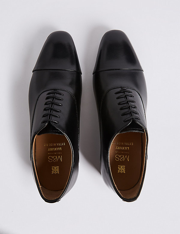 Zapatos Oxford de ancho especial de piel