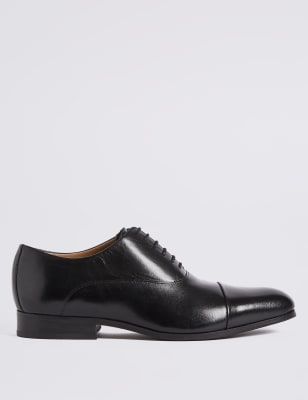 Leren Oxford-schoenen pasvorm | M&S BE