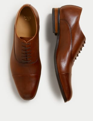 

Mens M&S Collection Leather Oxford Shoes - Brown, Brown