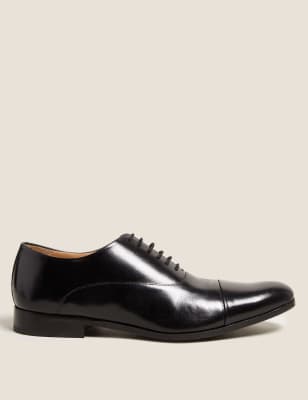 

Mens M&S Collection Leather Oxford Shoes - Black, Black