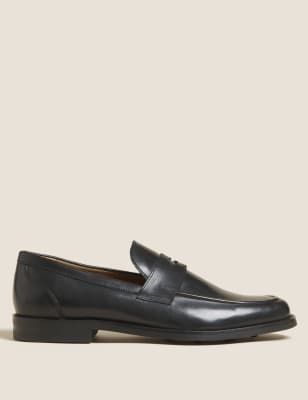 

Mens M&S Collection Leather Loafers - Black, Black