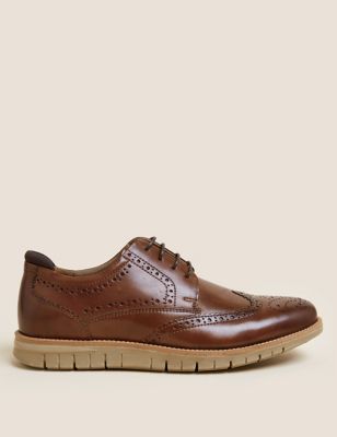 

Mens M&S Collection Leather Sports Sole Brogues - Tan, Tan