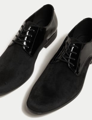 Patent-leather Derby shoes