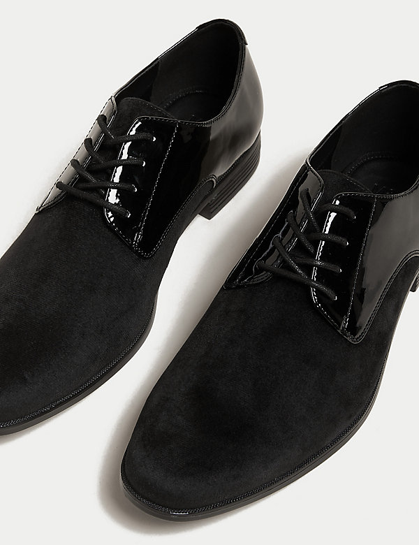 Velvet and Patent Derby Shoes - FI