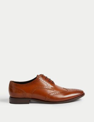 

Mens M&S Collection Wide Fit Leather Brogues - Tan, Tan