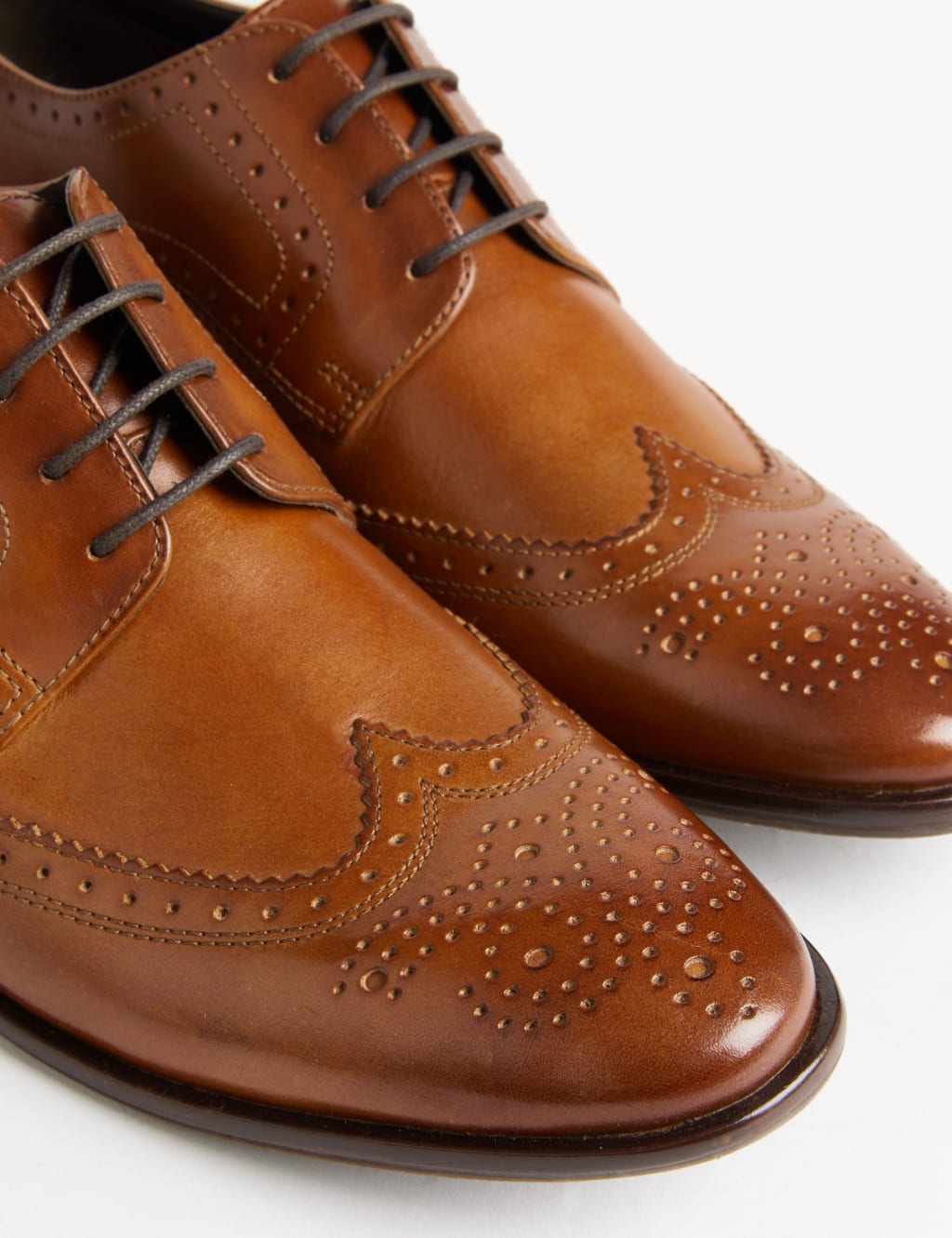 J Shoes Charlie Plus Mens Brown Brogue Shoes