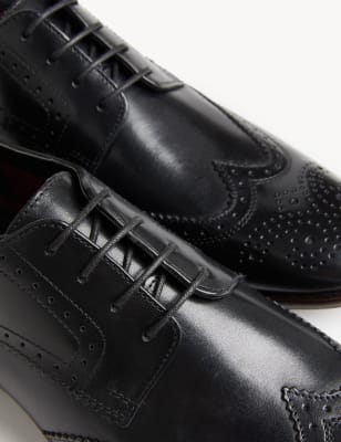 

Mens M&S Collection Leather Brogues - Black, Black