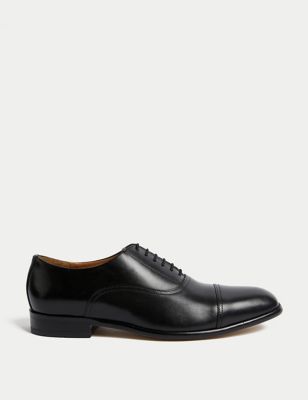Autograph Men's Wide Fit Leather Oxford Shoes - 9.5 - Black, Black