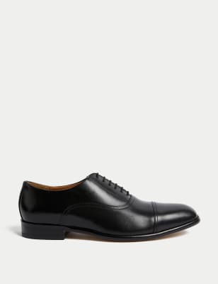 Wide Fit Leather Oxford Shoes - AL