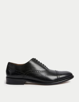 Autograph Mens Leather Brogues - 7 - Black, Black,Tan