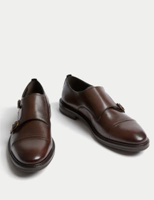 Leather Monk Strap Shoes