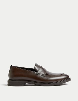 Autograph Mens Leather Loafers - 6 - Brown, Brown,Black