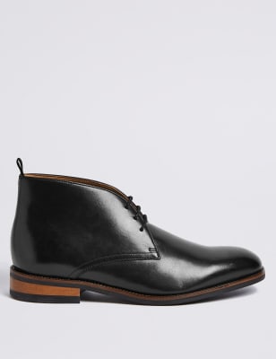 Big & Tall Leather Lace-up Chukka boots | M&S Collection | M&S