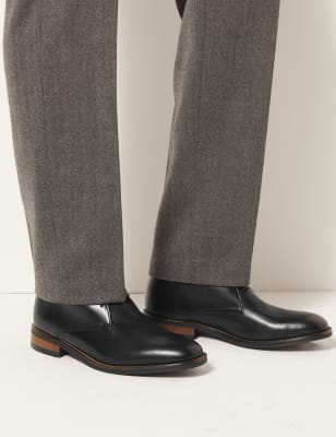 Bottines Chukka en cuir &agrave; lacets