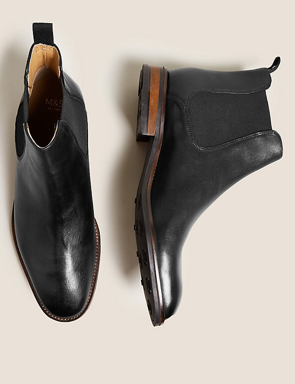 Leather Chelsea Boots - MK