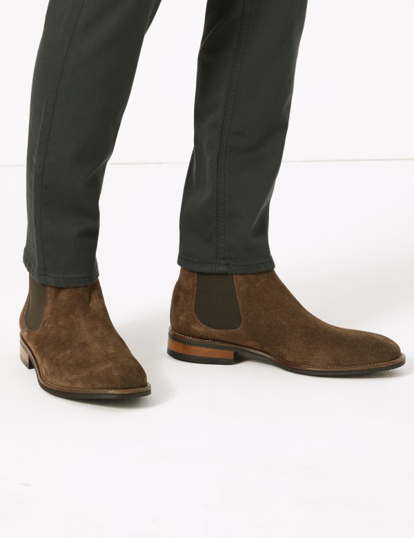Suede Chelsea Boots M S Collection M S