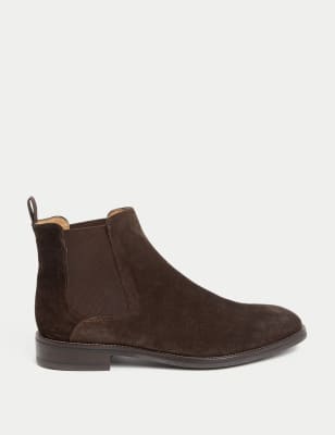  Bottines Chelsea en daim sans lacets - Dark Brown