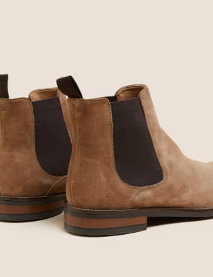 

Mens M&S Collection Suede Pull-On Chelsea Boots - Light Sand, Light Sand