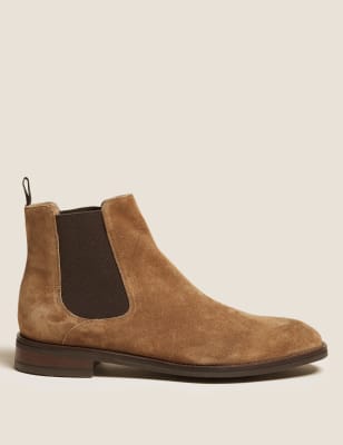 

Mens M&S Collection Suede Pull-On Chelsea Boots - Sand, Sand