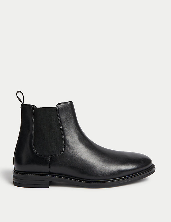 Wide Fit Leather Chelsea Boots - CH