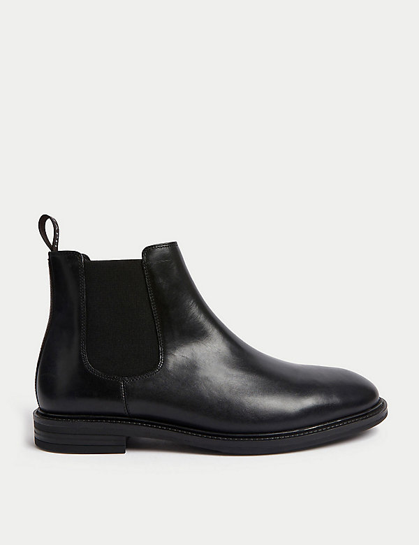 Leather Pull-On Chelsea Boots - LV