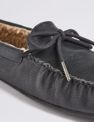 marks and spencer mens moccasin slippers