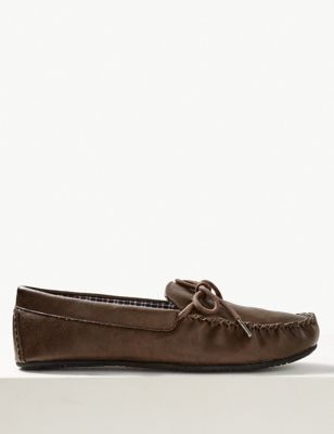 m&s moccasin slippers ladies