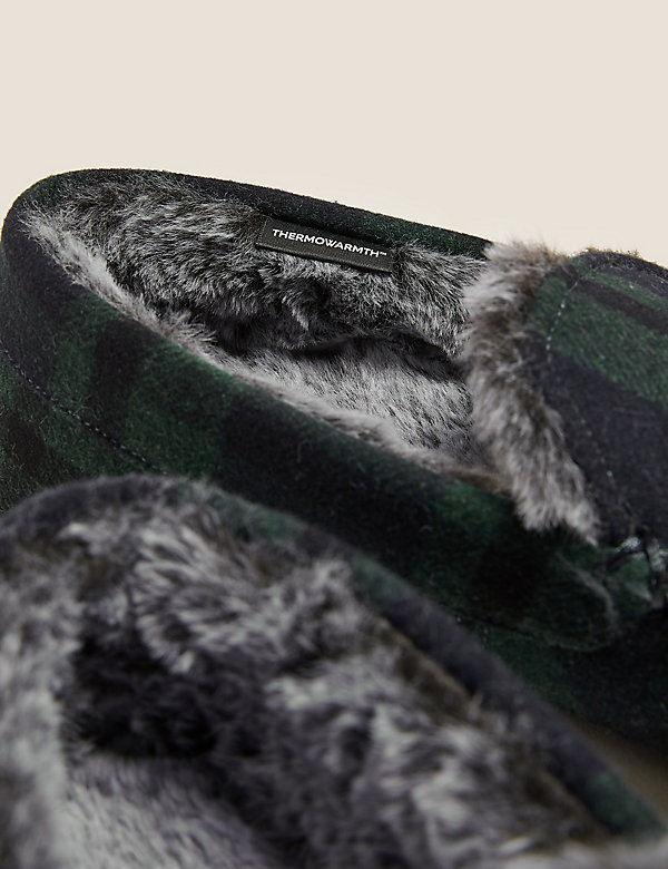 Checked Moccasin Slippers with Freshfeet™ - KH