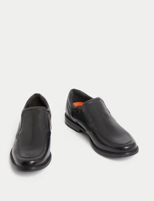 M&S Mens Wide Fit Airflex  Leather Shoes