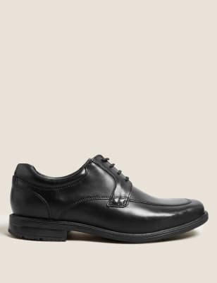 

Mens M&S Collection Wide Fit Leather Derby Shoes - Black, Black