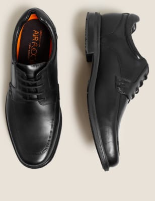 

Mens M&S Collection Wide Fit Leather Derby Shoes - Black, Black
