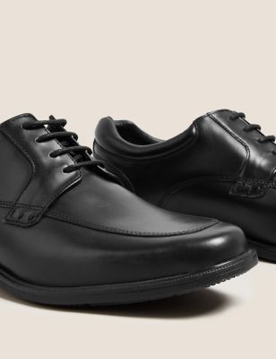 M&S Mens Wide Fit Leather Derby Shoes