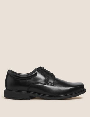 

Mens Wide Fit Airflex™ Leather Shoes - Black, Black