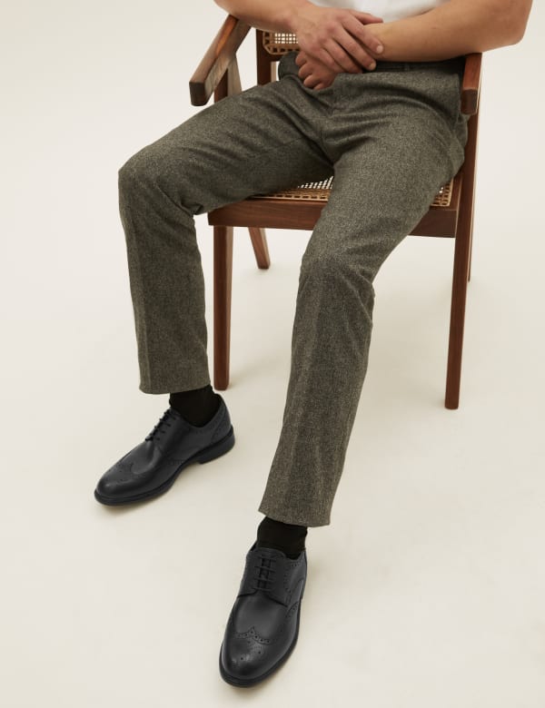 Wide Fit Leather Brogues with Airflex™