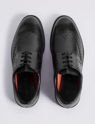 

Mens M&S Collection Wide Fit Airflex™ Leather Brogues - Black, Black