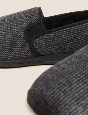 M&S Mens Pattern Slippers with Freshfeet 