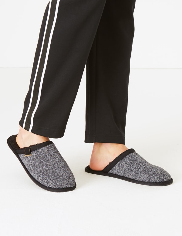 Fleece Lined Mule Slippers