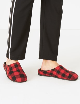 Mules &agrave; carreaux