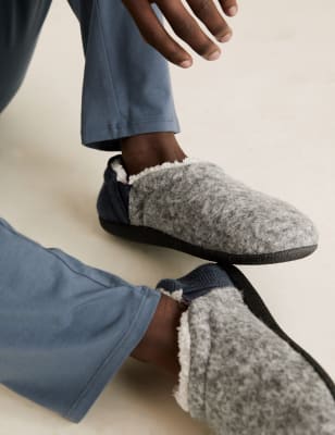 

Mens M&S Collection Slippers with Freshfeet™ - Navy Mix, Navy Mix