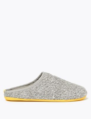 

Mens M&S Collection Mule Slippers with Freshfeet™ - Grey Mix, Grey Mix
