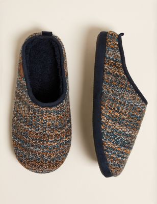 knitted mule slippers