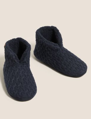 

Mens M&S Collection Slipper Boots with Freshfeet™ - Dark Navy, Dark Navy
