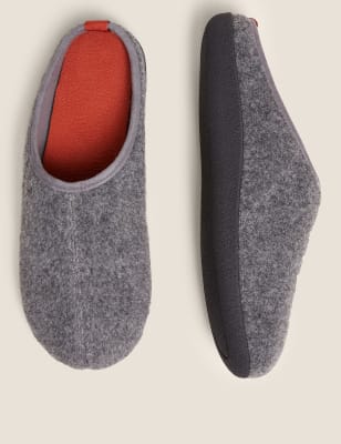 

M&S Collection Zapatillas con forro polar y Freshfeet™Mens - Medium Grey, Medium Grey