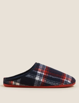 M&s best sale tartan slippers