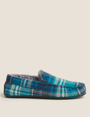 Tartan moccasin slippers new arrivals