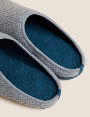 Cotton best sale mule slippers