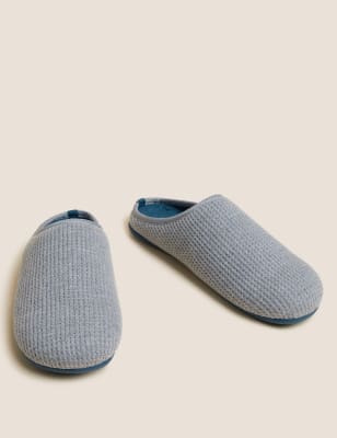 Cotton Waffle Mule Slippers with Freshfeet