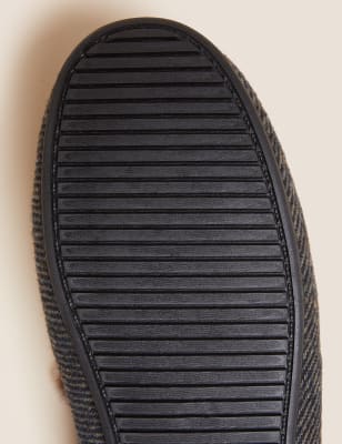 Fleece Lined Moccasin Slippers