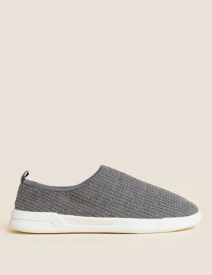 

Mens M&S Collection Waffle Mule Slippers with Freshfeet™ - Grey, Grey