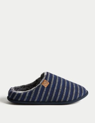 Striped Mule Slippers with Freshfeet™ - AL